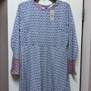 LOFT Petite Magnolia Bell Sleeve Dress